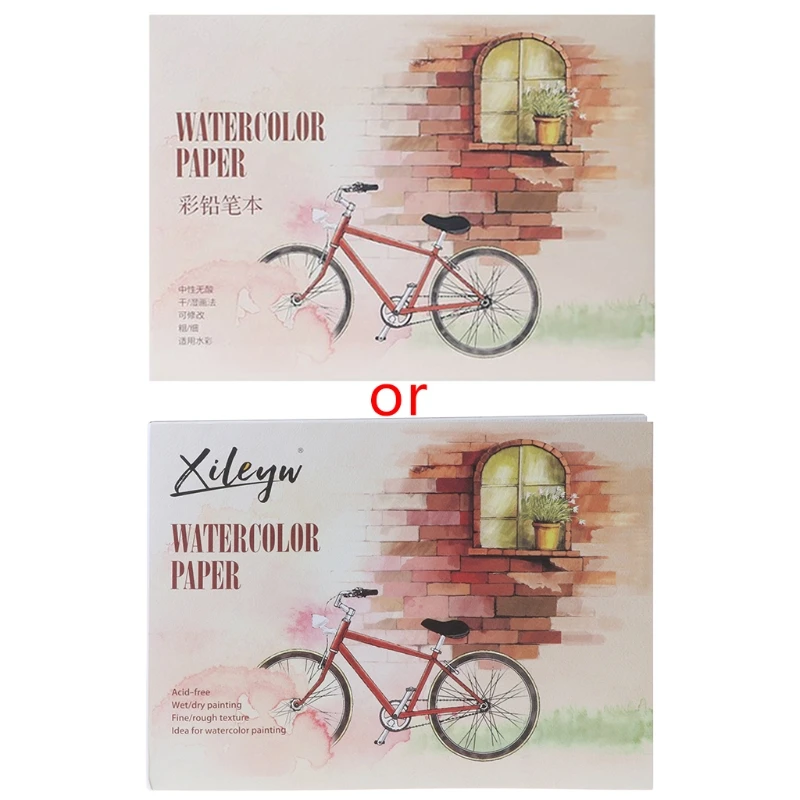 12แผ่น A5/A6สีน้ำ Sketchbook กระดาษสำหรับวาดภาพวาดดินสอสี Book