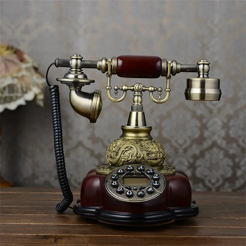 Heavey Antique Telephone Corded Old Fashion Desktop Telephones Classic Antique Landline Telephone Retro Telephones For Gift