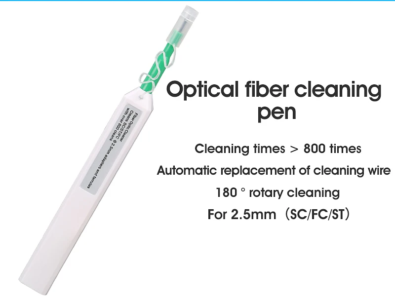 8pcs Fiber Optic Cleaning Kit Set Cleaning Pen 1.25/2.5 mm Fiber Optic Cleaning Box