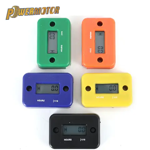Contador de horas para motocicleta, medidor digital indutivo, temporizador de bateria de motor, lcd, acessórios atv, sujeira, motocross, conta de horas, motor bik