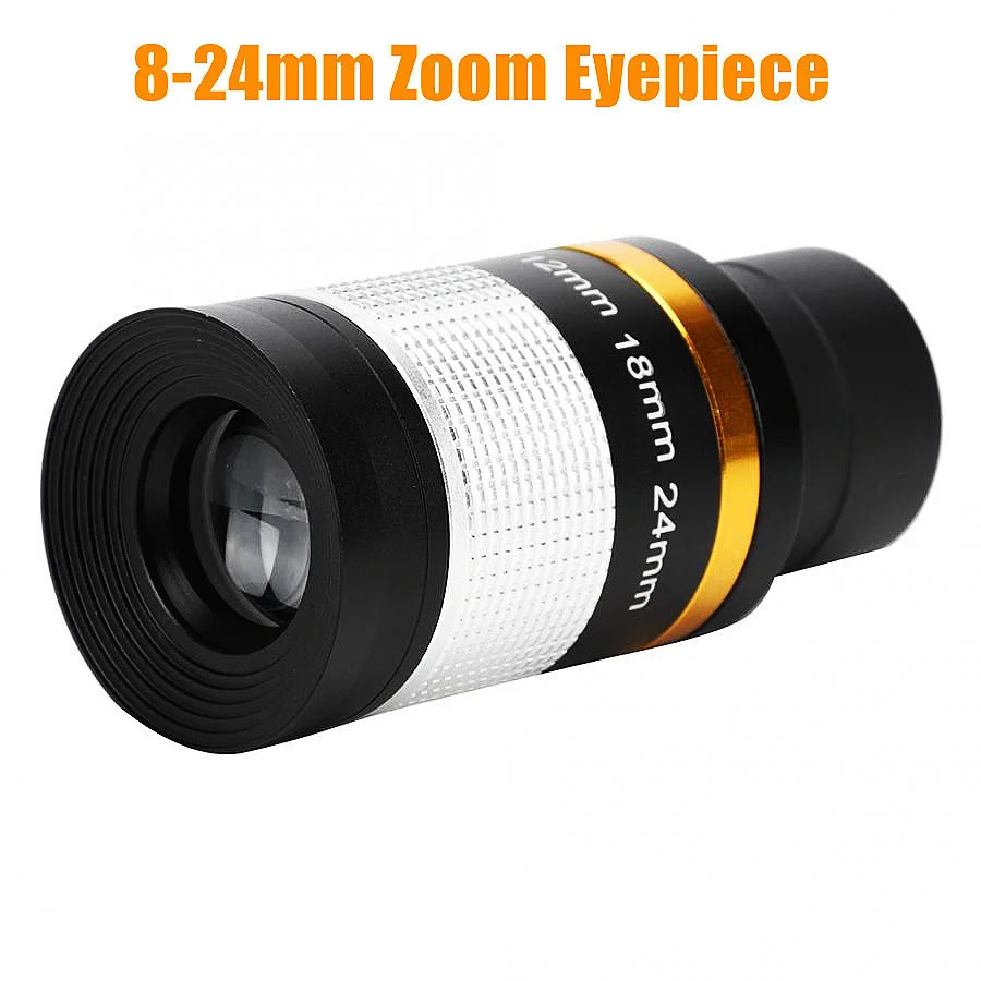 8-24mm Zoom Eyepiece Optic Telescope Lens For Star Watching Astronomical Use Photo Studio Convenient Star Telescope Access