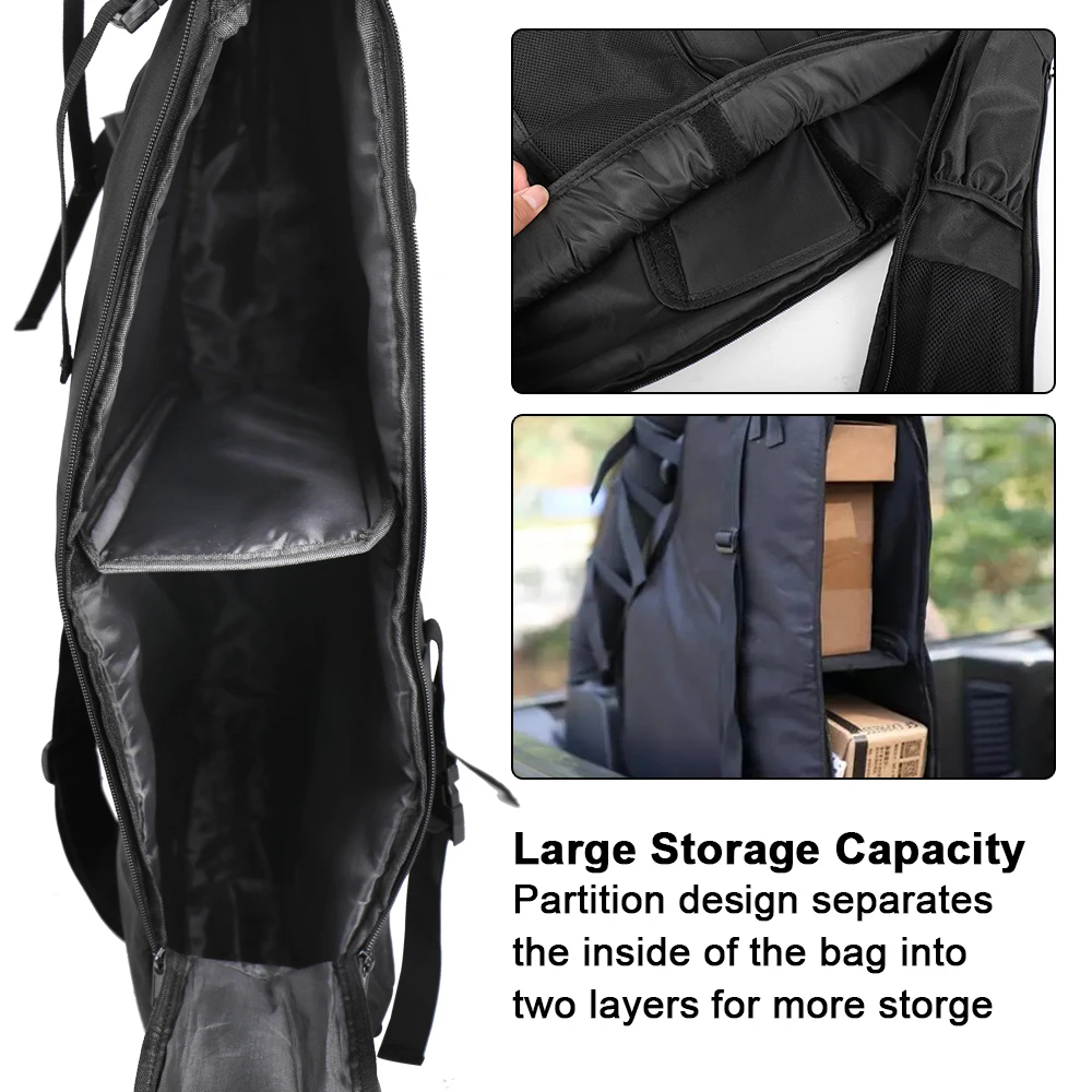 1 Pair Left and Right 4-Door Adjustable Organizers Cargo Bag Saddlebag Roll Bar Storage Bag Cage For Jeep Wrangler JK 2007-2017