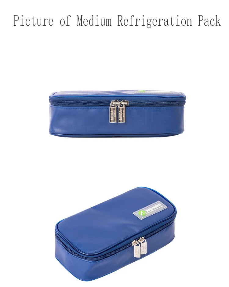 MEGA Kühltasche Tragbare Insulin-Kühltasche Diabetiker Insulin-Reiseetui Größe: 20*9*5 Neuestes Modell PU-Stoff Aluminiumfolie Kühltasche – Detail 9