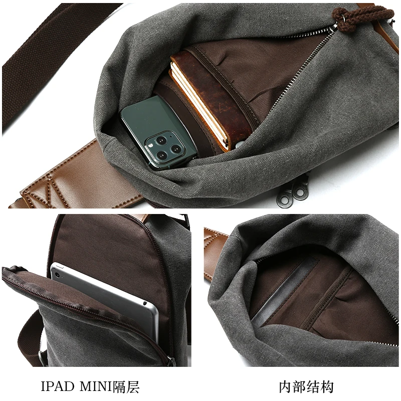 Anti-theft Crossbody Bags Canves Shoulder Sling Bag Multifunction Fashion Chest Young Bag For Male Bolsa Forever Young Tasje