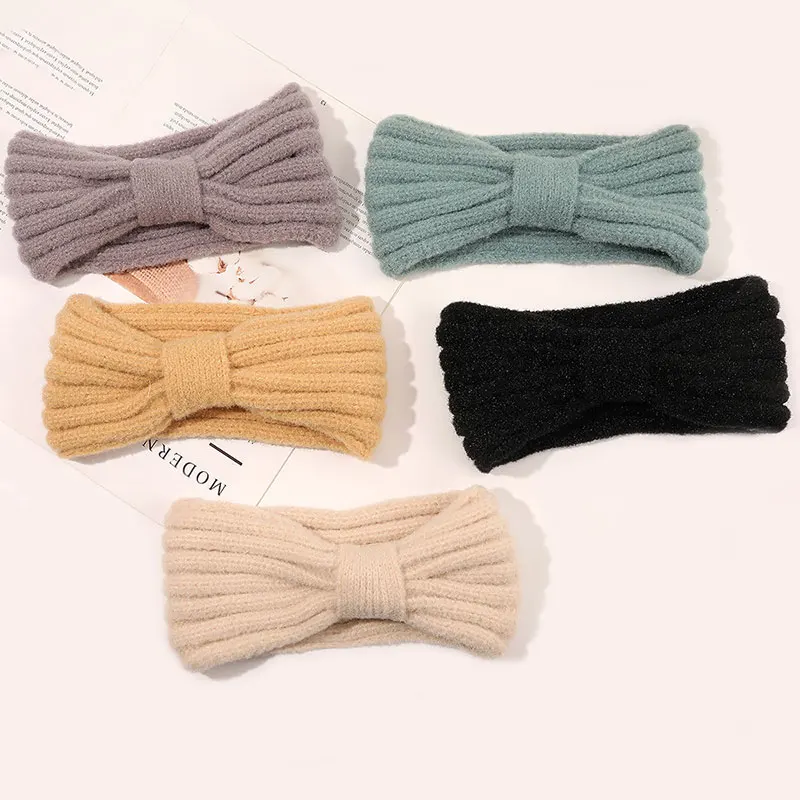 

Fashion Headbands for Women Hair Band Colorful Solid Color Knitting Autumn Winter Headband Girls Hair Accessories Hair Bands New