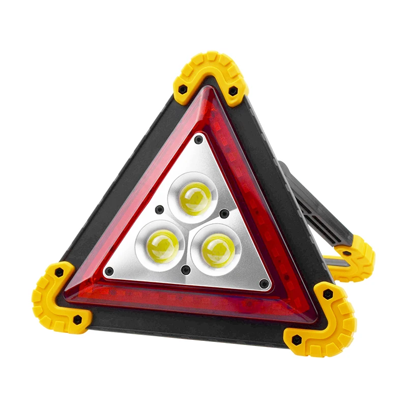 Portable Flashing Light on Hand Triangle Warning Sign Triangle Car LED Work Light Road Safety Emergency Breakdown Alarm Lamp