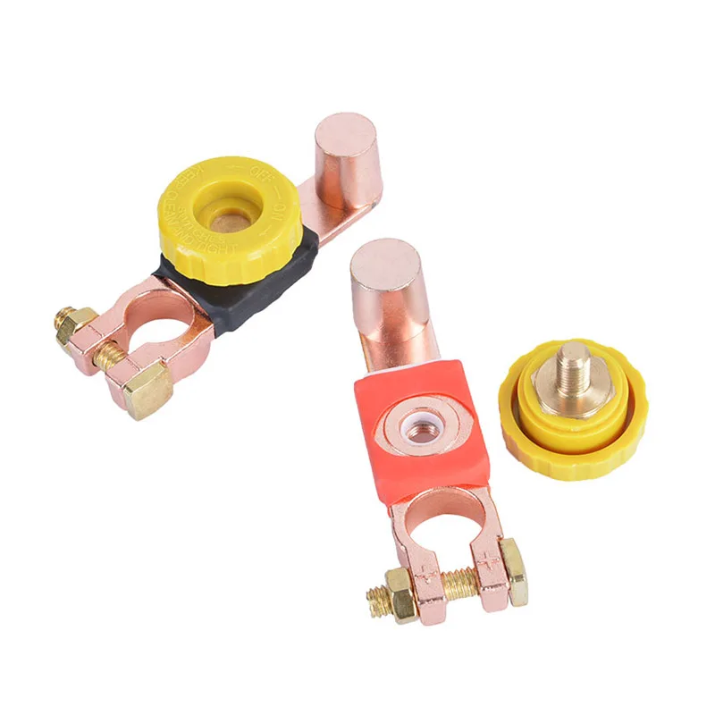 Brass Battery Terminals  Wheel Car Marine Heavy Duty Battery Cut Off Isolator Switch 6v 12v 24v Automotive Power Switch