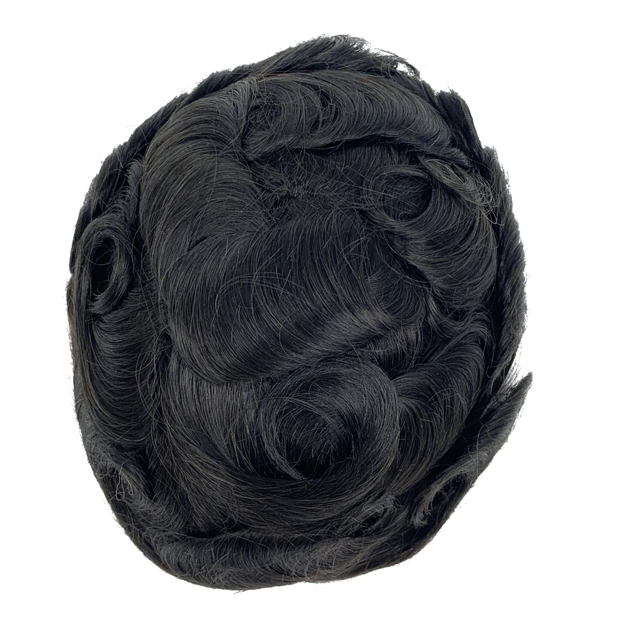 Perruque de cheveux humains pour hommes, postiche de peau PU Base, coque avant, perruque de toupet