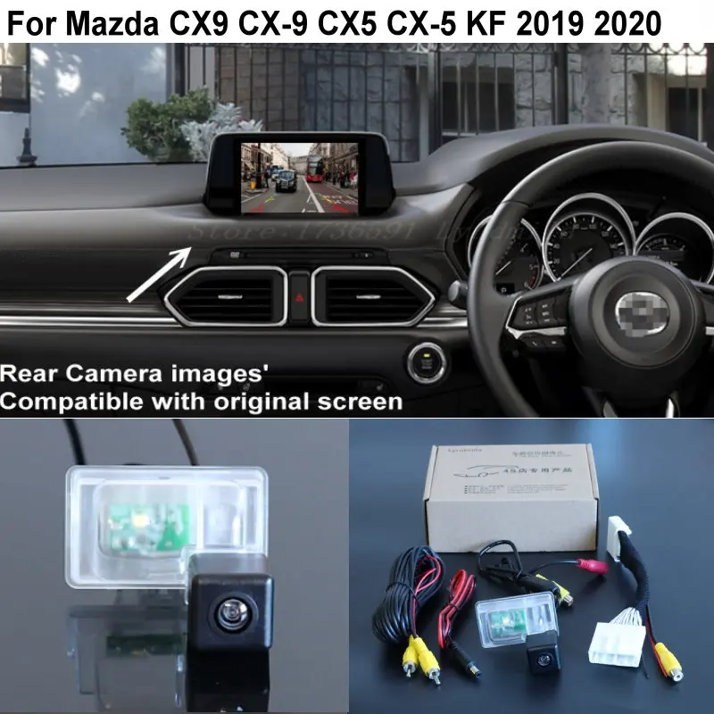 

Rear View Camera For Mazda CX9 CX-9 CX-5 CX 5 CX5 KF 2019 2020 2021 28 Pins Adapter Cable OEM Screen Reverse Camera Night Vision