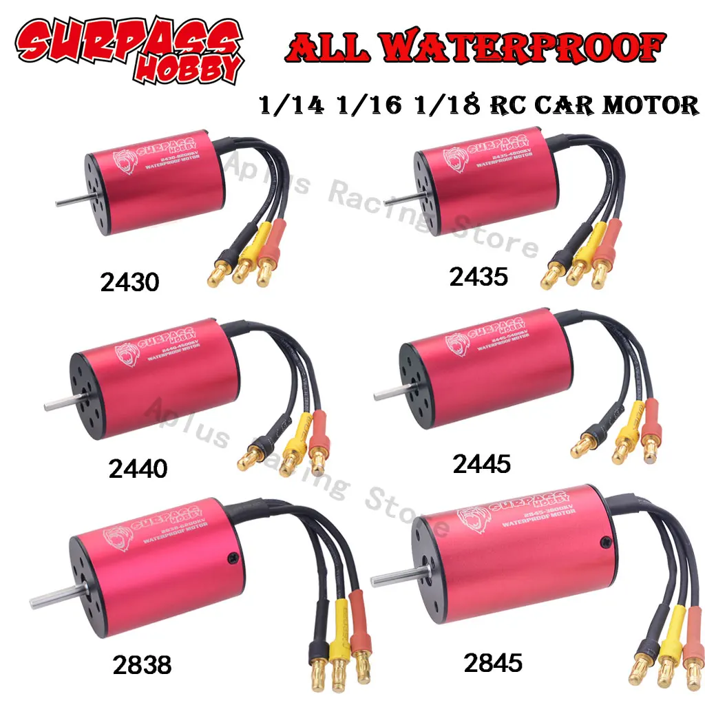 Waterproof 2430 2435 2440 2445 2838 2845 Brushless Motor for Wtloys Remo Hobby XLH Timaya Redcat 1/12 1/14 1/16 1/18 RC Car Boat