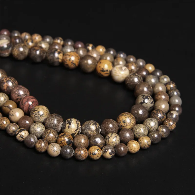 Perline di Pietra naturale Jaspers LeopardSkin Pietra Bead 15 