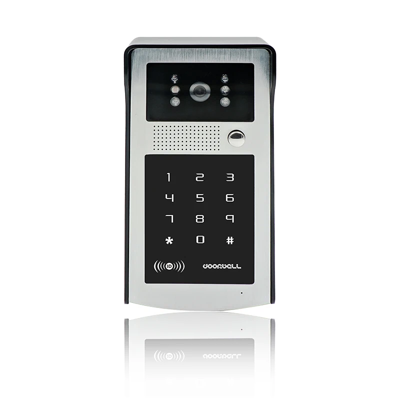 Imagem -04 - Wired Video Intercom Doorbell System Video Door Phone Monitor Password Rfid Câmera System Bloqueio Magnético Elétrico