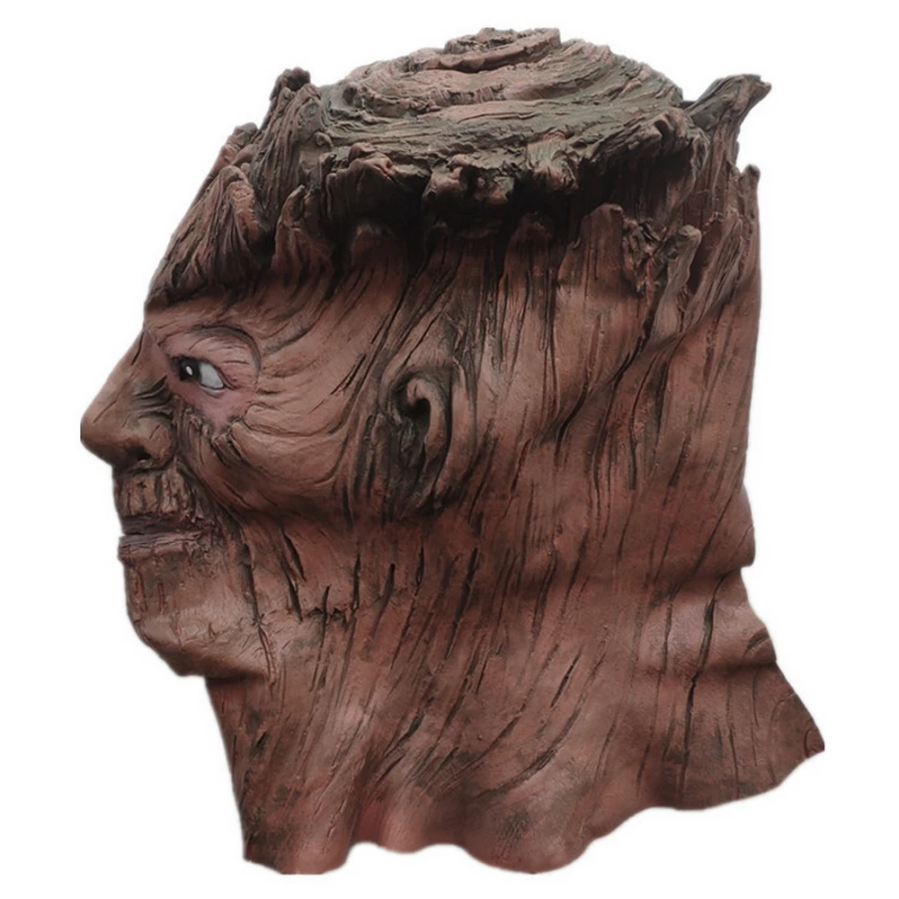 Brown groot máscara de halloween árvore monstro carnaval bola festa adereços adulto cosplay traje cabeça cheia capacete horror látex máscaras