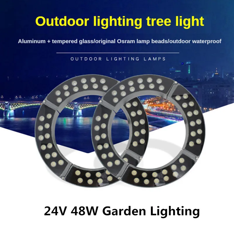 48W Garden Lighting Pillar Light for Fence Post Garden Lamp Post Led Garden Light Yard Lights Terrace Garden DC24V Ground Led