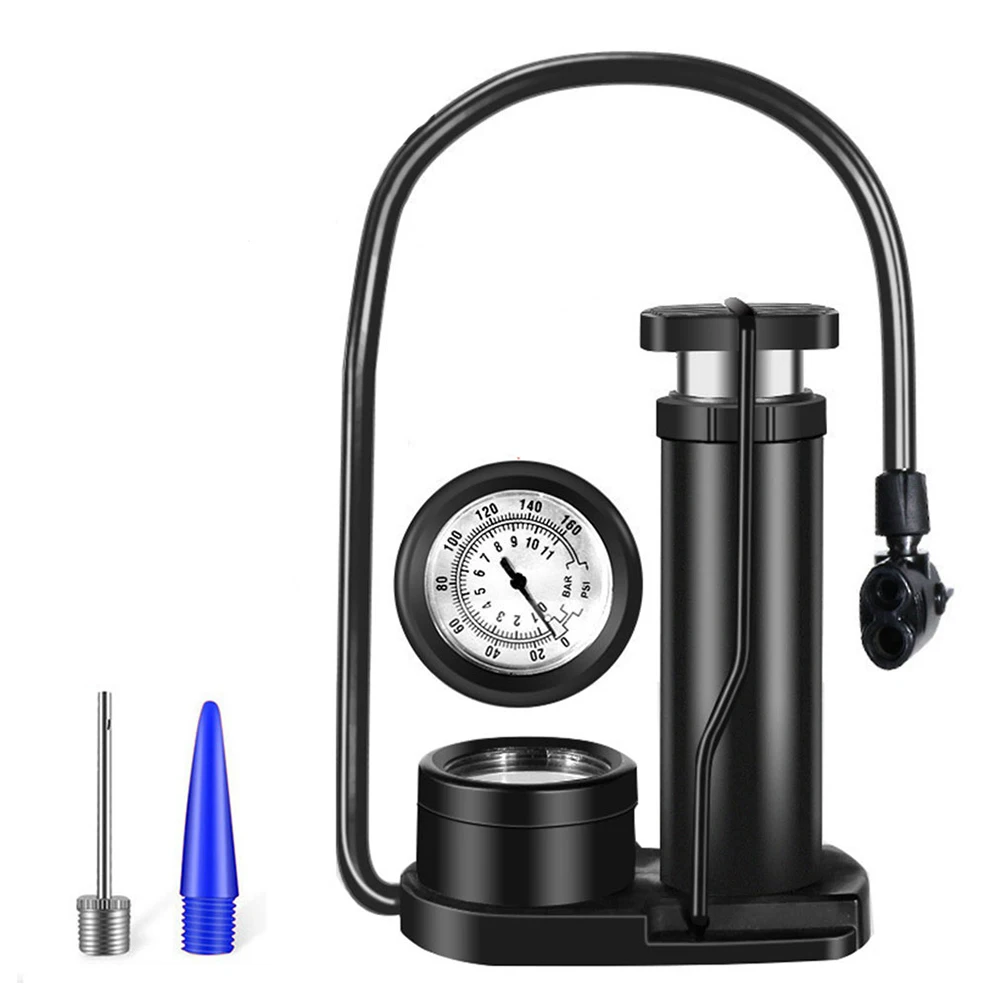 Portable Mini Bike Pump100PSI Foot Bicycle Tire Iator with Pressure Gauge for Cycling Bicycle Accessories