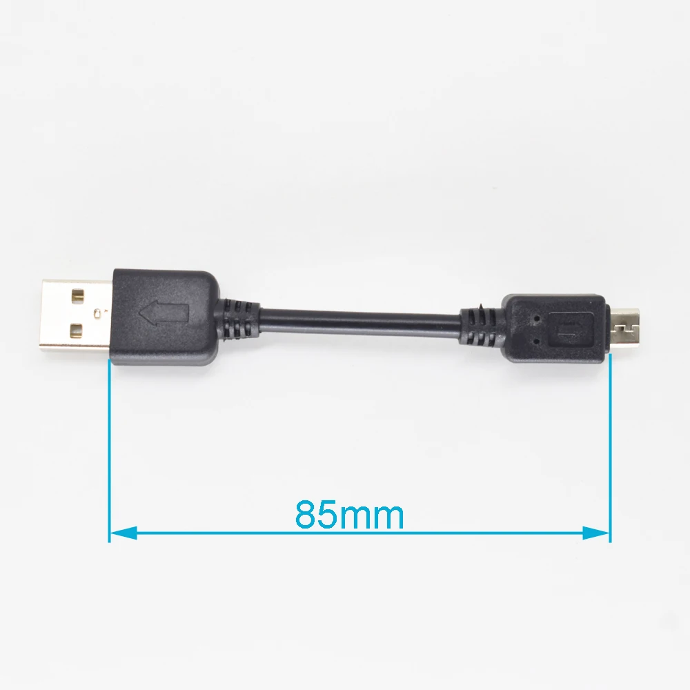 1pc Black 10cm USB 2.0 Type A Male to Micro B Male Adapter Converter Cable