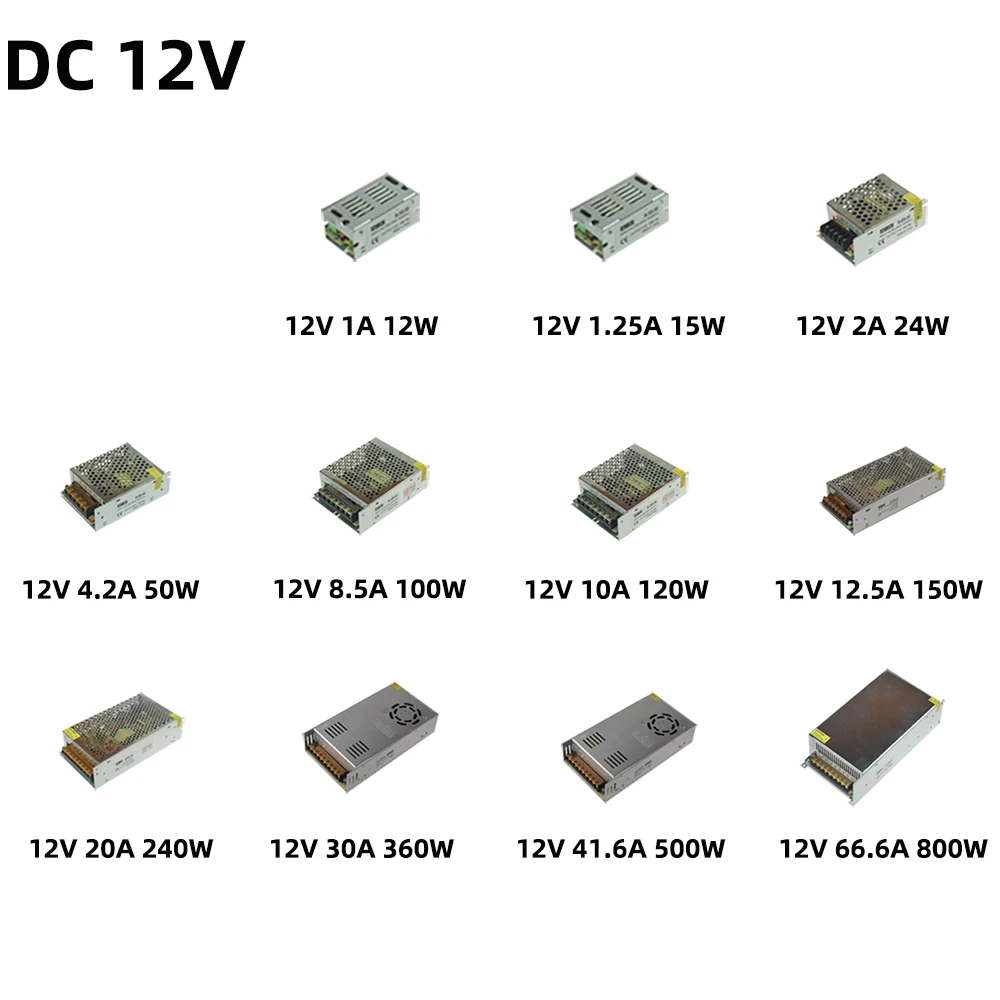 Led Power Supply12v 24v 48v 5v 1a 2a 3a 5a 10a 15a 20a Switching Power Supply Lighting Transformer Adapter Power Source