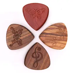 1PCS Solid Wood Picks Plectrum Guitars Picks High-end Picks Fingerpicks Musical Instrument Guitar Accessories 26x30mm