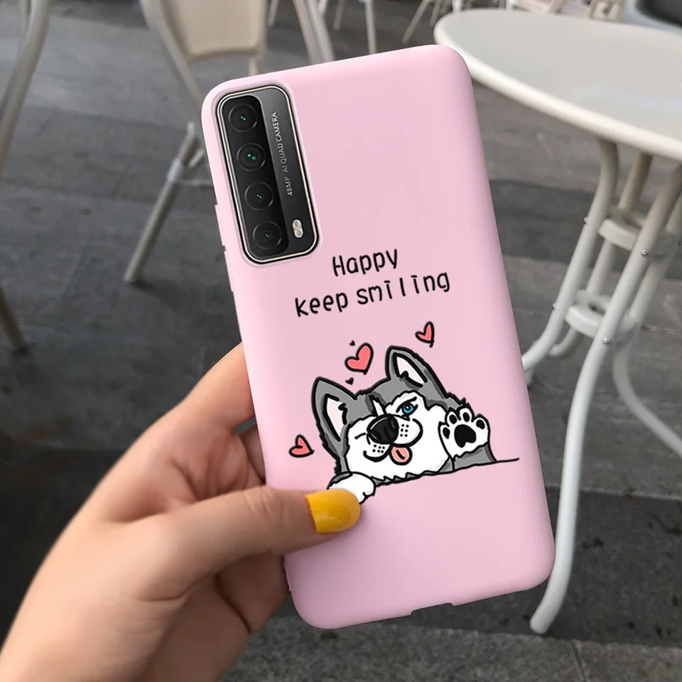 For Huawei P Smart 2019 2020 2021 Case Cute Flower Silicone Phone Cover For Huawei psmart2021 P smart Z Plus Bumper Fundas