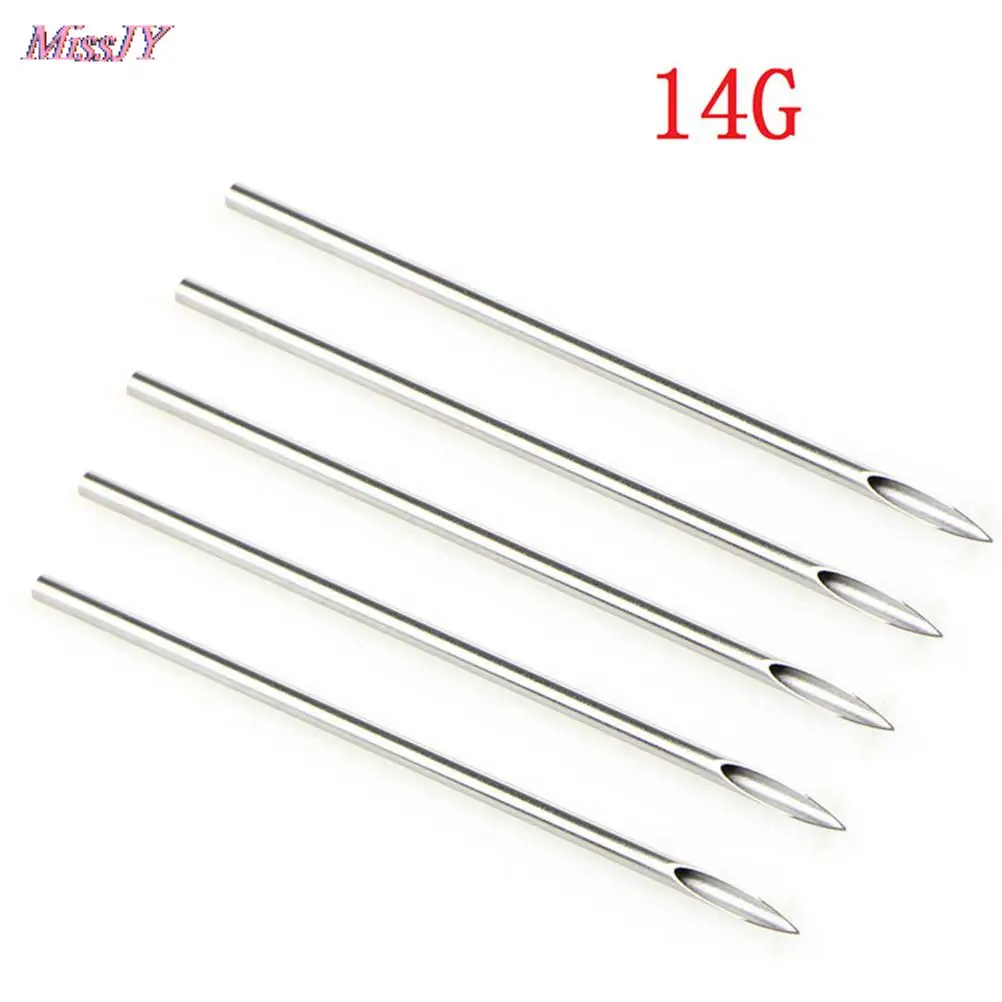 1 مجموعة 14 جرام 16 جرام المهنية ثقب السرة أداة عدة الفولاذ المقاوم للصدأ البطن الدائري اللسان الزنمة الحلمة الشفاه الحاجب الأنف مجوهرات للجسم