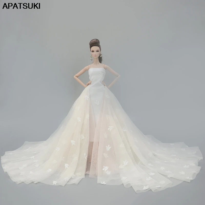 High Fashion Doll Clothes for Barbie Doll Outfits Wedding Dress Big Evening Dresses Party Gown 1/6 Doll Accessories Kids Toy