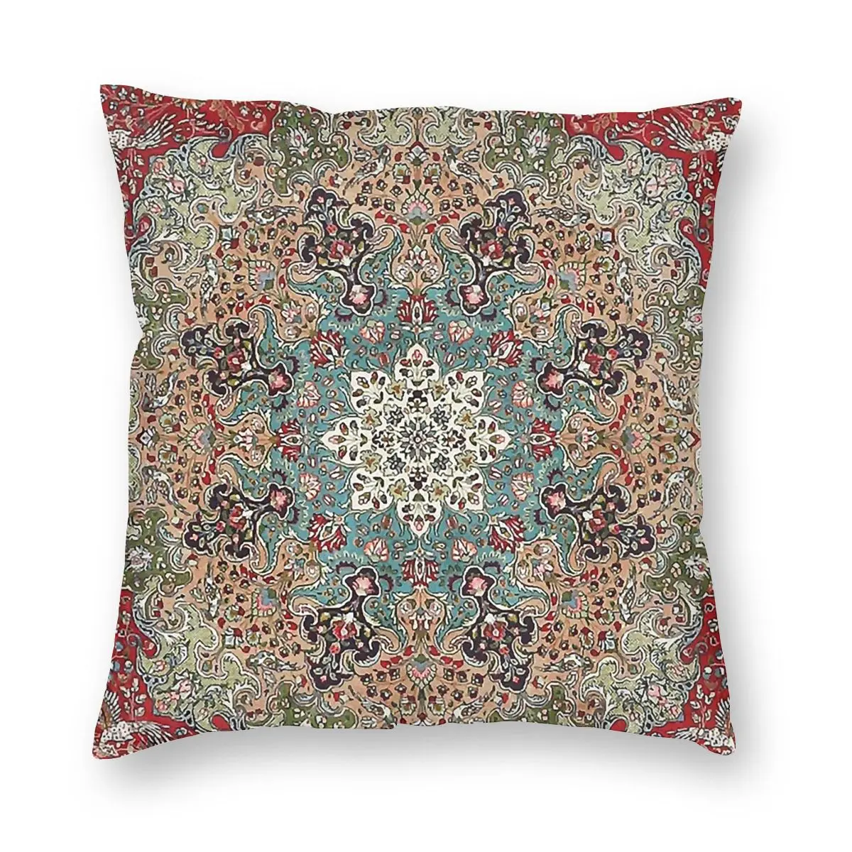 

Vintage Antique Persian Carpet Print Pillow Cover Home Decorative Bohemian Cushion Cover Throw Pillow for Living Room Polyester