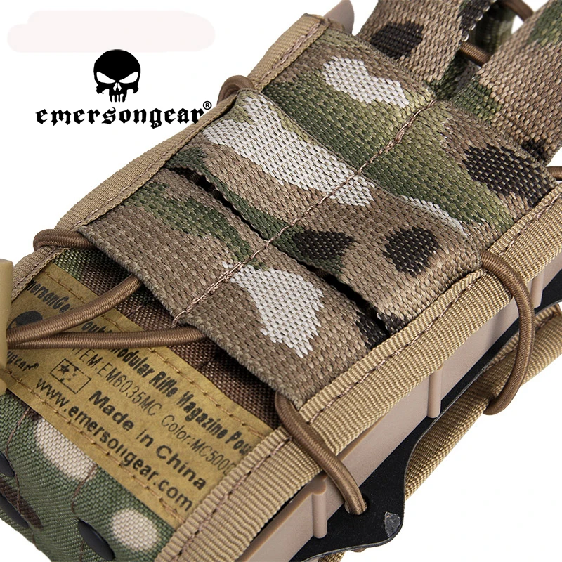 EMERSONGEAR Double Modular Rifle Magazine Pouch Airsoft Hunting Utility MOLLE Multicam Game Mag Camouflage Combat