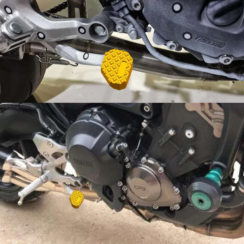 SEMSPEED Moto Arrière Levier De Frein Repose-Pieds Pad Extension Agrandisseur Pédales Pour Yamaha MT-07 MT-09 MT-10 FZ-07 09 10 2014-2020