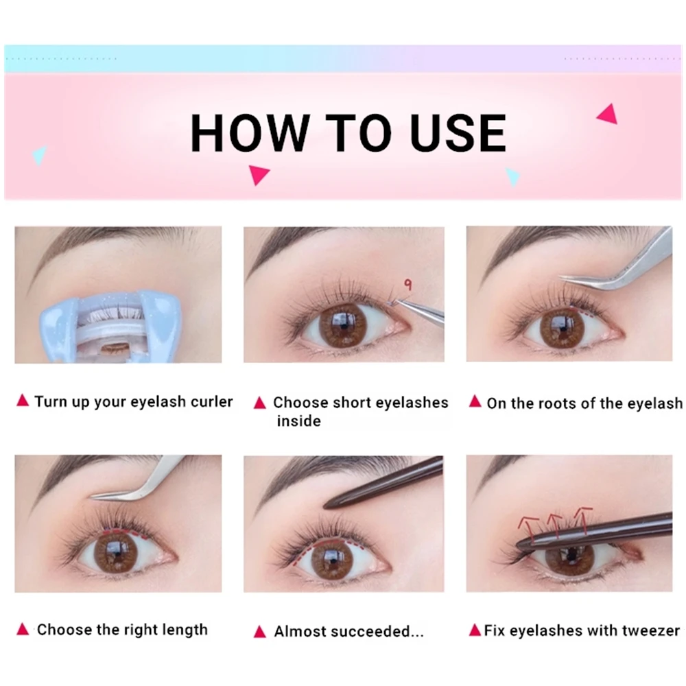 Fox Spirit Self-adhesive Thick Eyeslash Extension Personal Eye Lash Professional Makeup Individual Cluster Grafting Sweet