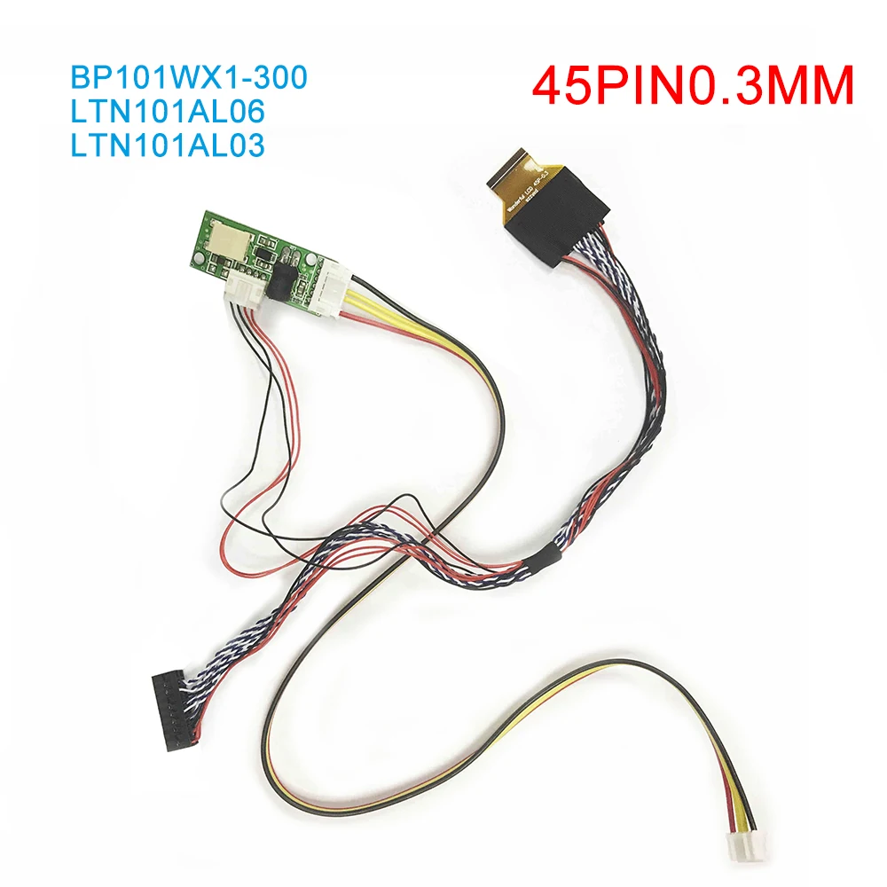 For 10.1 inch 1280x800 FPC 45pin 0.3mm BP101WX1-300 LTN101AL06 LTN101AL03 B101EAN01.2 LED LVDS screen cable Adapter inverter