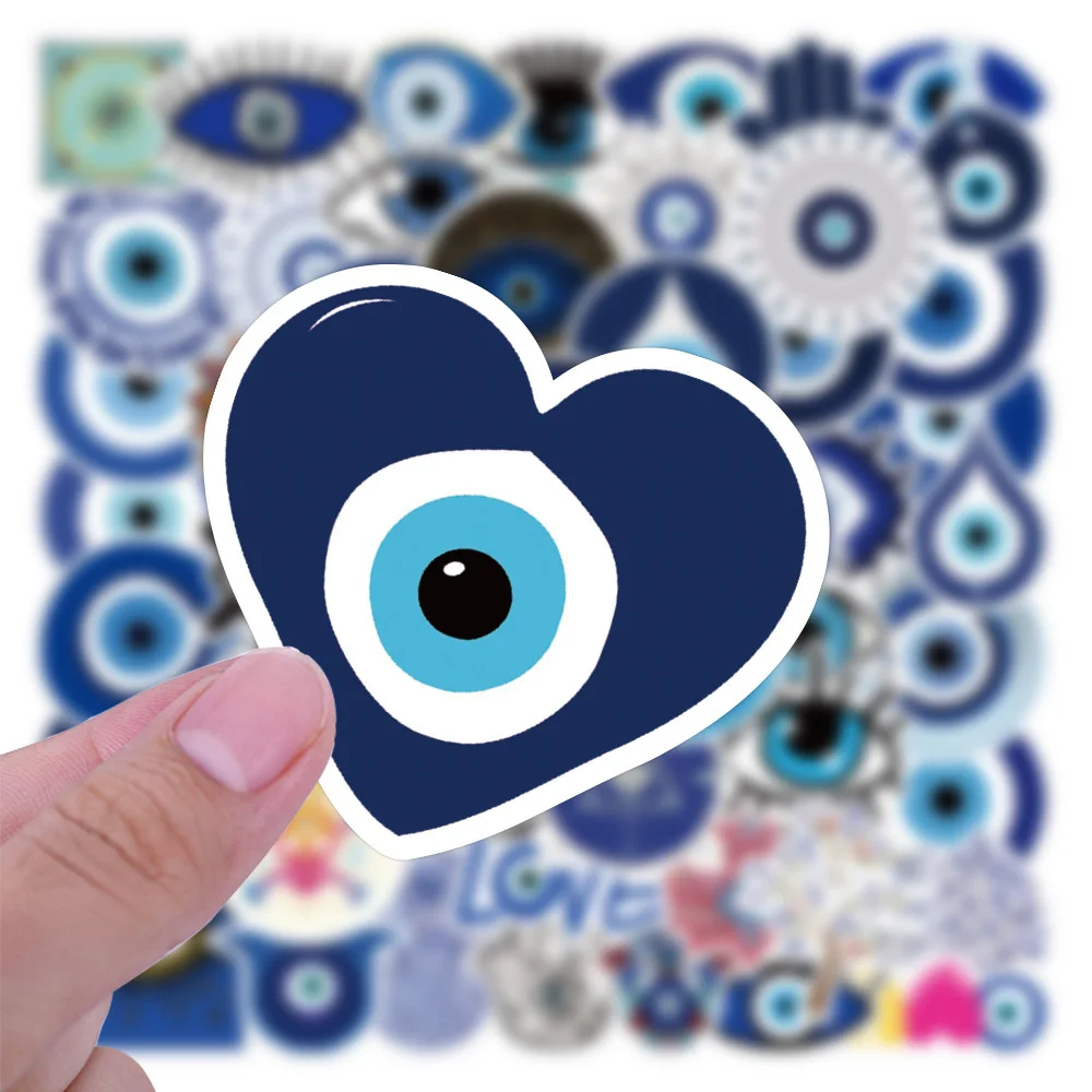 10/30/50pcs Cool Turkish Evil Eye Graffiti Stickers Aesthetic Cartoon Decals Kids Toy DIY Diary Laptop Luggage Phone Car Sticker