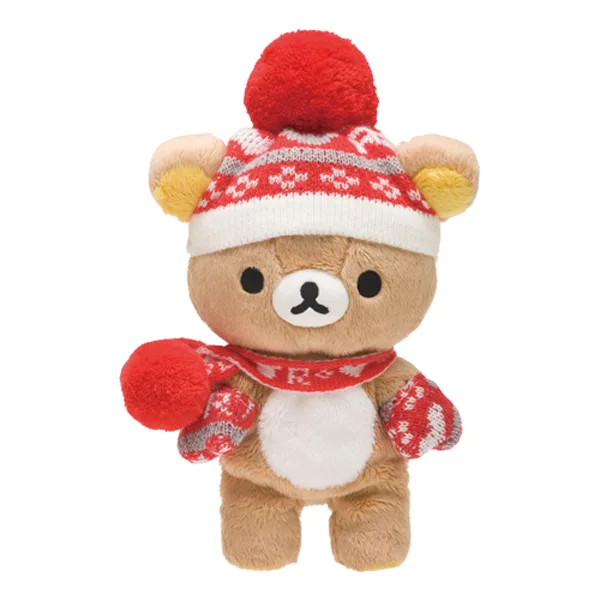 Mùa Đông Khăn Mũ Rilakkuma Korilakkuma Gấu Kiiroitori Chick Sang Trọng Đồ Chơi Thú Nhồi Bông Trẻ Em Đồ Chơi Dành Cho Trẻ Em Quà Tặng Giáng Sinh