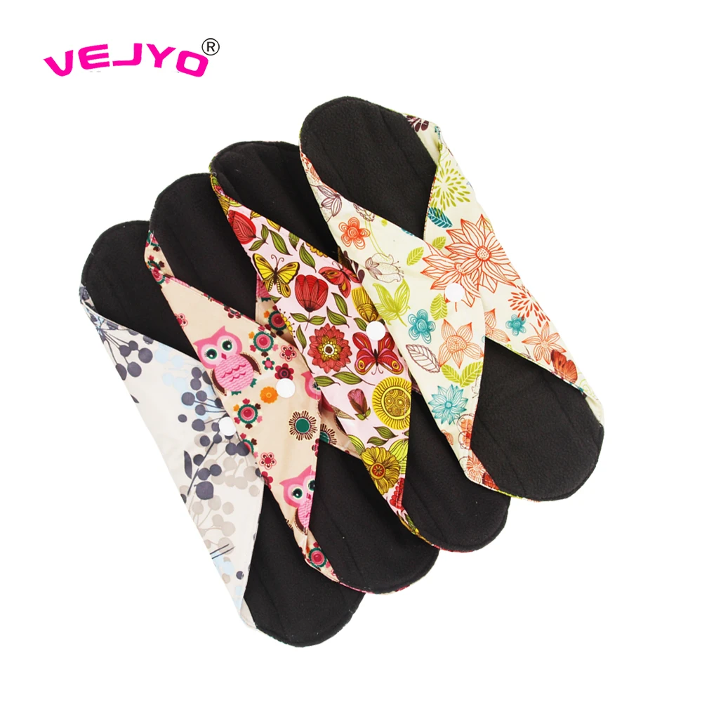 VEJYO 3PC/lot 30cm*23cm Large Size Women's Washable Reusable Overnight Sanitary Napkins Cloth Female Pads for Heavy Flow Periods