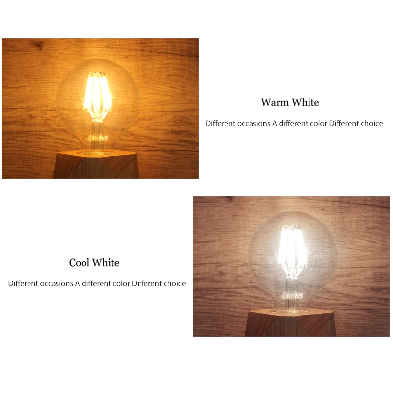 Retro Edison LED Filament Bulb E27 E14 Lamp 4W 6W 220V-240V Light Bulb C35 G45 A60 ST64 G80 G95 Glass Bulb Vintage Candle Light