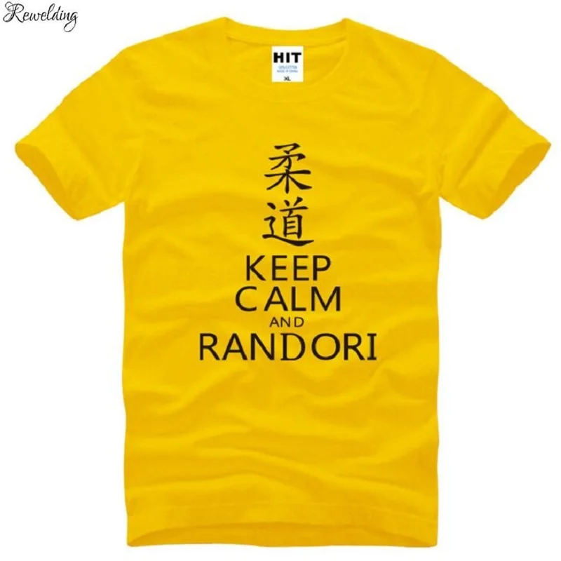 Judo KEEP CALM AND RANDORI Printed Men's T-Shirt T Shirt For Men Summer New Short Sleeve O Neck Cotton Top Tee Camisetas Hombre