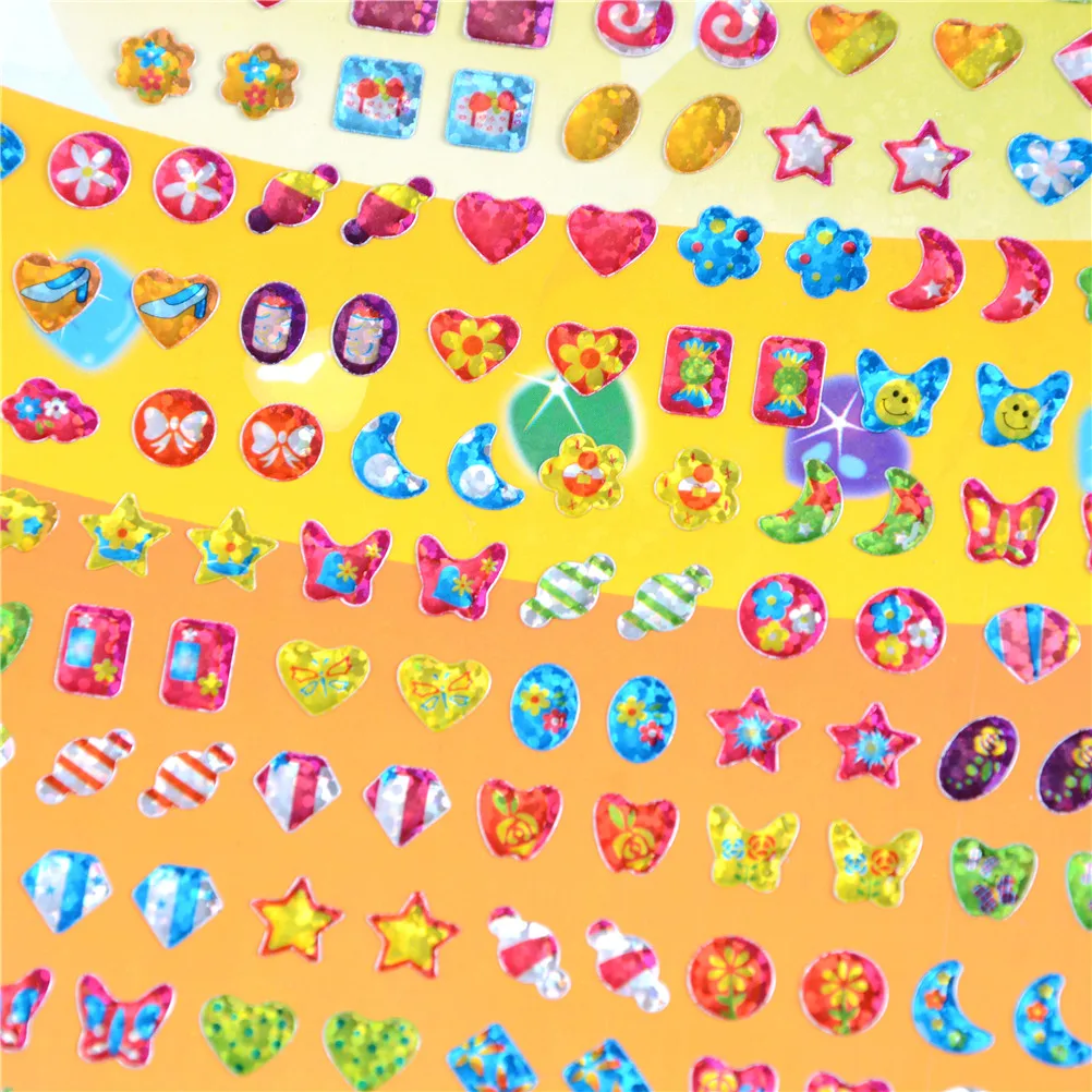 Wonderful Children Boy Girl Stickers Earring Cartoon Reward Crystal Stickers  Ear Reward Stick Kindergarten Face Stickers 1Sheet