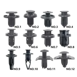 50Pcs Car Bumper Clips Push-in Type Expansion Fasteners for 8mm-15mm Hole Fender Front Rear Bumper Rivet Install