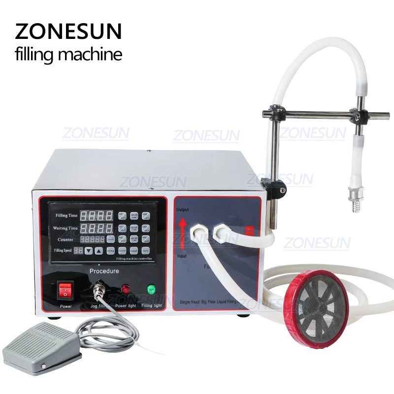 Zonesun GZ-GFK17A máquina de enchimento semi automático máquina de lavar roupa óleo leite enchimento água beverager