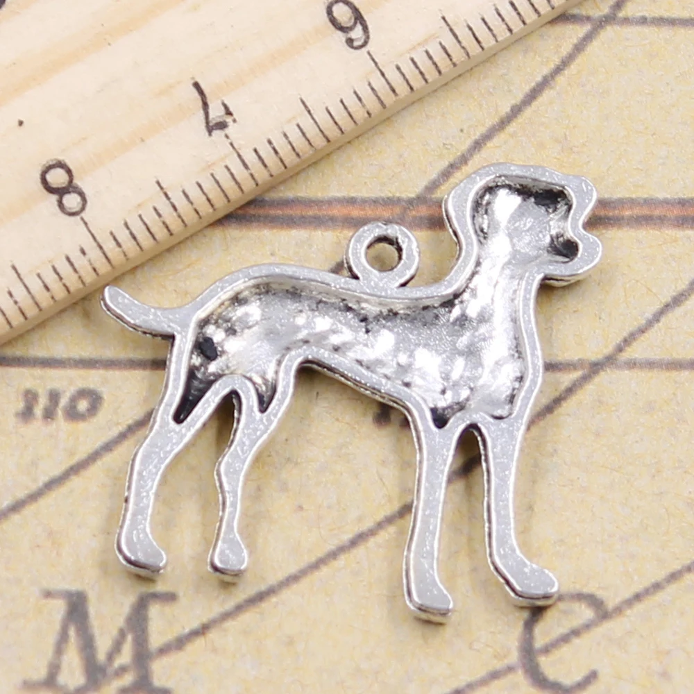 10pcs Charms Spotted Dog Dalmatian 30x29mm Tibetan Silver Color Pendants Antique Jewelry Making DIY Handmade Craft