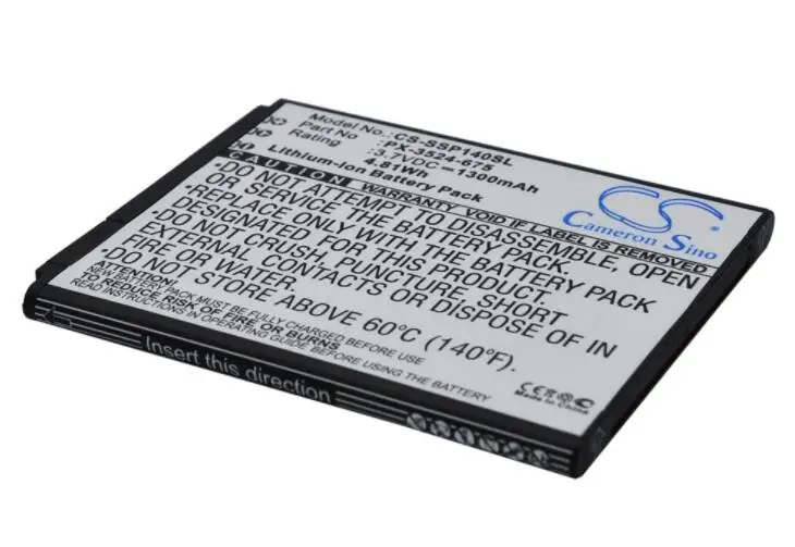 كاميرون sino بطارية 1300mah ل SIMVALLEY الفردي SP-140 PX-3524 المحمول ، بطارية الهاتف الذكي PX-3524-675