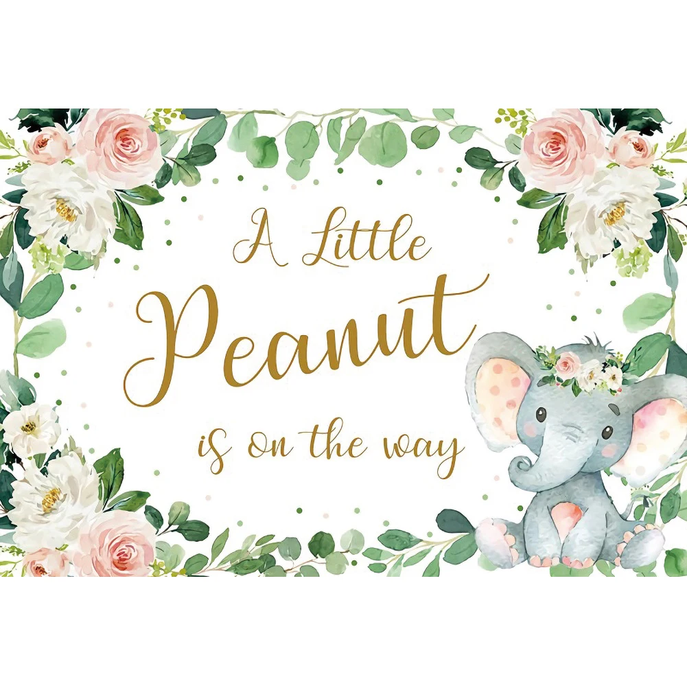 الفول السوداني الصغير على الطريق الطفل عيد ميلاد التصوير خلفية الفيل ديكور التصوير خلفية Photophone كشك استوديو الصور