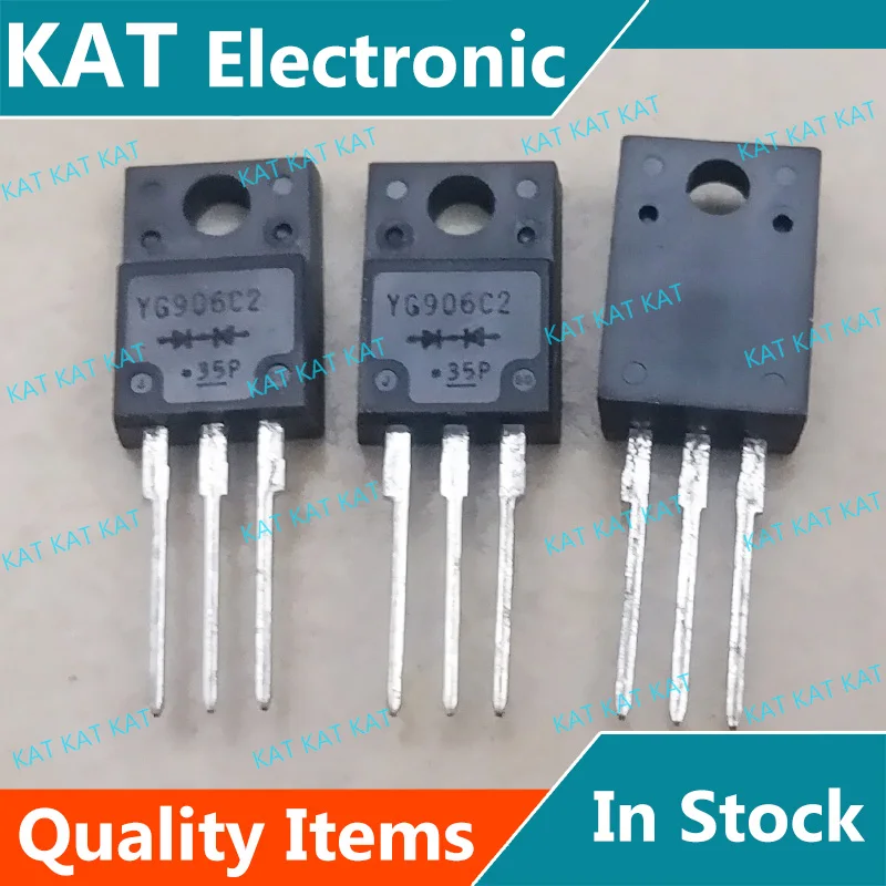 5 unids/lote YG906C2R YG906C2 TO-220F 200V 20A de baja pérdida, súper alta velocidad