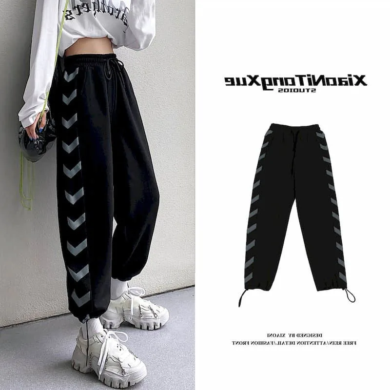 

Gray sports pants women high waist loose 2022 new BF all-match Hip Hop casual leggings spring autumn Streetwear Sweatpants