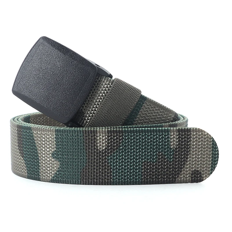 Men's Casual Nylon Belt Lightweight Quick Release Anti-allergic Security Door Plastic Steel POM Fashion Ladies Jeans Belt