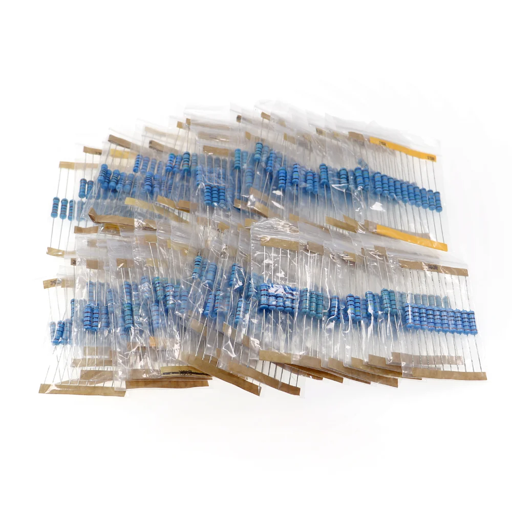 1300pcs 130Values 2W 1% Metal Film Resistors Assorted Pack Kit Set Lot Resistors Assortment Kits Fixed capacitors