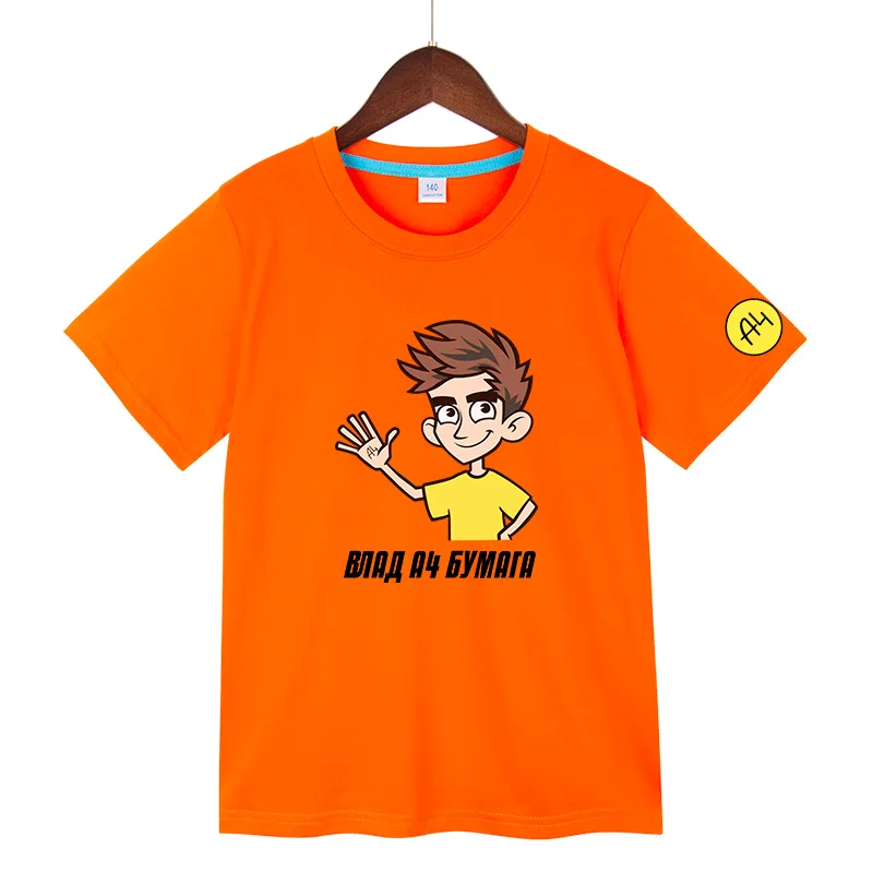 A4 Lamba Children T-Shirt 100% Cotton ВЛАД А4 КОБЯКОВ Print Cartoon Boy Girl Short Sleeve T Shirts Tee Casual Man women Tops