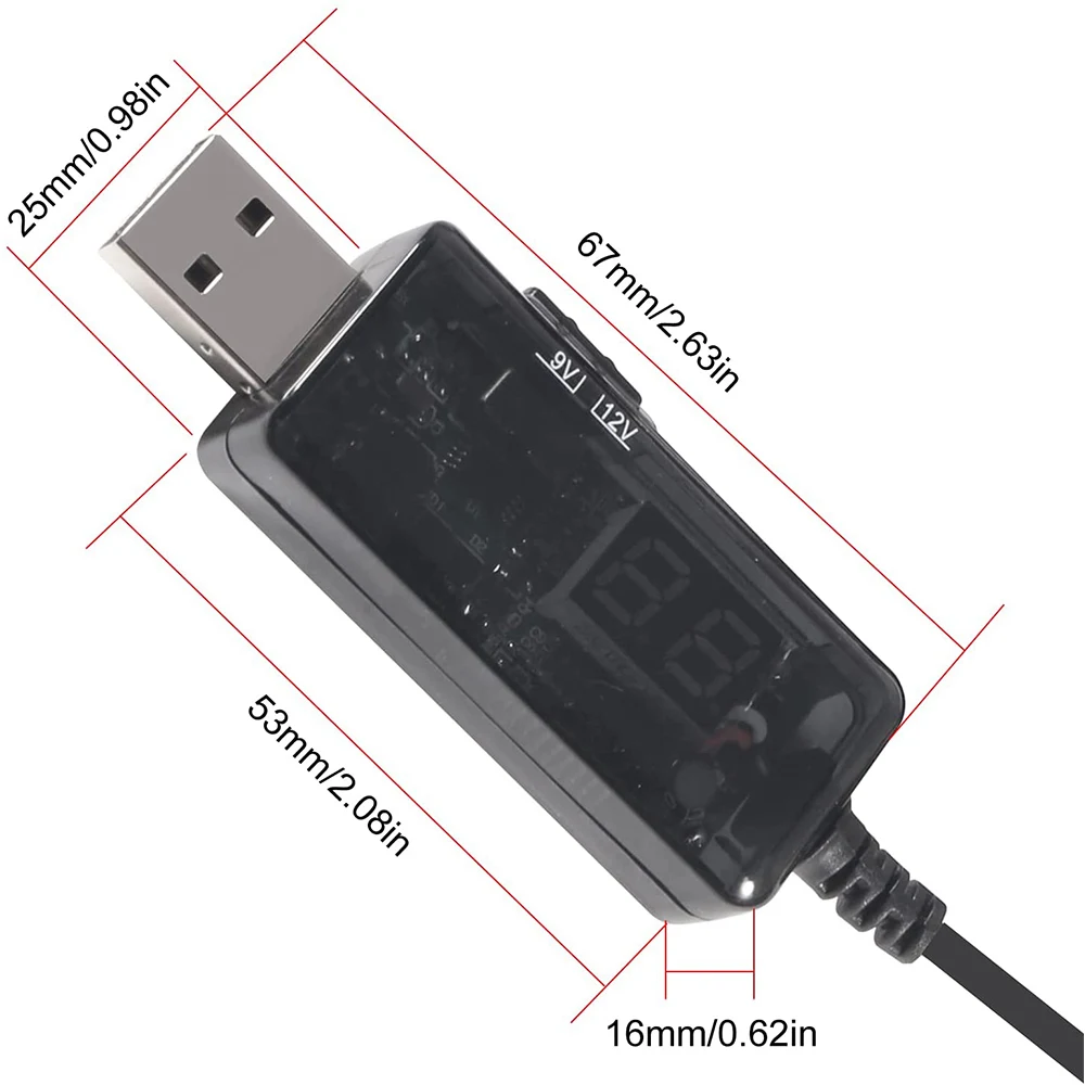 USB повышающий преобразователь постоянного тока от 5 В до 9 в 12 В USB повышающий преобразователь кабель + соединитель 3,5x1,35 мм для источника питания/зарядного устройства/преобразователя питания
