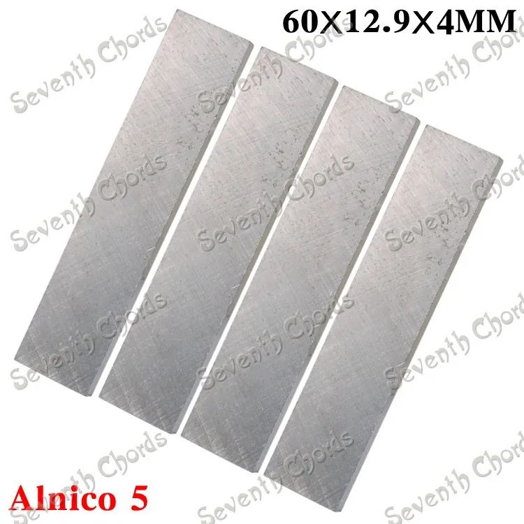 4 Pcs 60MM*12.9MM*3MM  Electric Guitar Humbucker Pickup magnetized Alnico 5 Bar Magnet / Pickup Producing Accessories