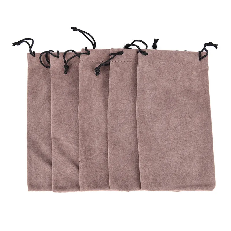 10pcs/lot In Velvet Material Very Soft Eyeglasses Pouch Drawstring Sunglass Bag Eyewear Cases Bags