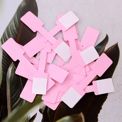 100pcs/lot Jewelry Price Tag White Pink Self Adhesive Sticker Necklace Ring Jewelry Display Paper Tags Labels for Retail Store